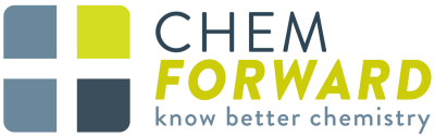 ChemFORWARD logo with black and green text next to four squares