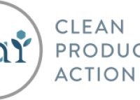 Clean Production Action logo, says CPA in blue text next to a graphic of a plant