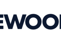 Werewool logo, text on the left with a werewolf logo on the right