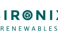 Sironix Renewables logo green text on a blank background