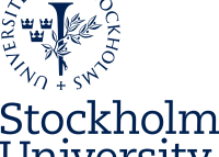 Stockholm University logo with the crest in blue depicting a flame and three crowns