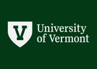 University of Vermont logo with white text on a dark green background