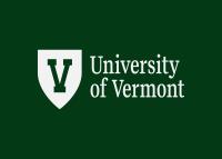 University of Vermont logo with white text on a dark green background