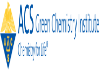 ACS Green Chemistry Institute logo in blue text with a yellow and blue figured diamond shape