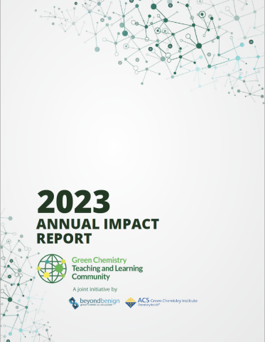 cover page for the 2023 GCTLC Annual Impact Report with green text on a white background