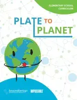 cover for plate to planet curriculum with smiling Earth holding a plate of food