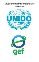 logos for the United Nations Industrial Development Organization (UNIDO) and global environment facility (GEF)