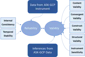 Flow diagram illustrating types of validity and reliability assessments