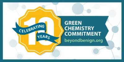 Image containing the Green Chemistry Commitment 10-year logo.