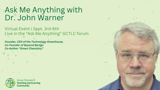 cover image for ask me anything event with John Warner with green text and headshot of John