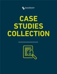 case studies cover image with yellow text on a dark green-blue background