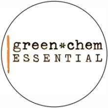 green chem essential logo with orange vertical bar on the left and text on the right