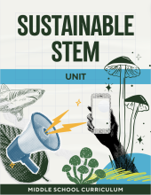cover image with picture of shark and leaf and mushrooms and megaphone and a hand holding a cellphone