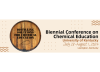 A wooden barrel is labelled in rugged font: Distilling Solutions for Chemical Education. Biennial Conference for Chemical Education, University of Kentucky, July 28- August 1st 2024. Lexington, KY. 