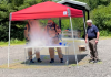 Screenshots from the Boston Department of Fire Services. Two demonstrators produce a dangerous explosion during a police safety training.